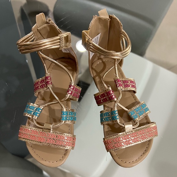 (NEW) Gymboree toddler girls gladiators sandals size 9 - Picture 2 of 6